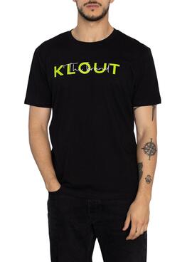 Camiseta Klout Neon Logo Bordado Negro