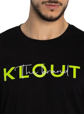 Camiseta Klout Neon Logo Bordado Negro