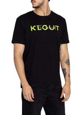 Camiseta Klout Neon Logo Bordado Negro