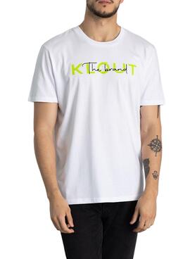 Camiseta Klout Neon Bordada Blanco