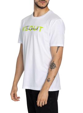 Camiseta Klout Neon Bordada Blanco