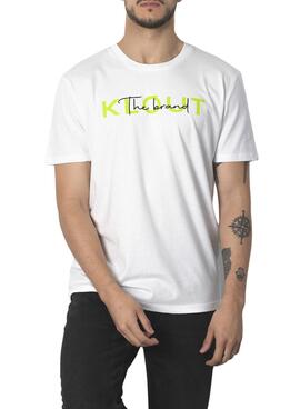 Camiseta Klout Neon Bordada Blanco