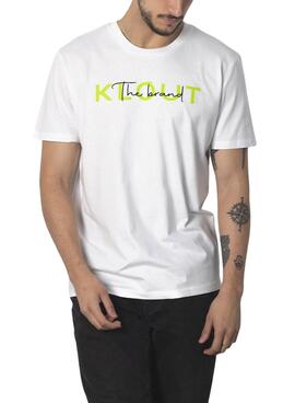 Camiseta Klout Neon Bordada Blanco