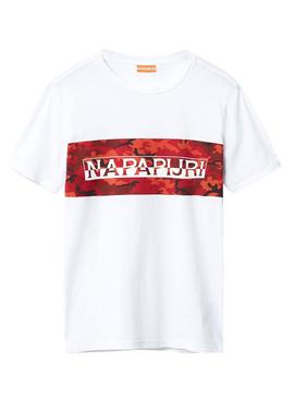 Camiseta Napapijri Salka Blanco Mujer