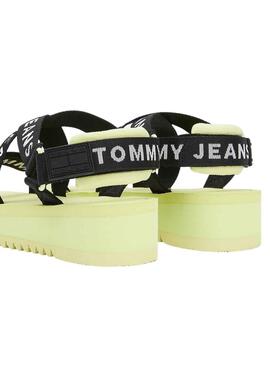 Sandalias Tommy Jeans Logo Amarillo para Mujer