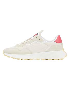 Zapatillas Tommy Jeans New Runner Beige para Mujer