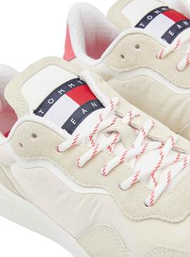 Zapatillas Tommy Jeans New Runner Beige para Mujer