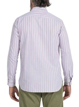 Camisa El Pulpo Color Stripe Blanco para Hombre