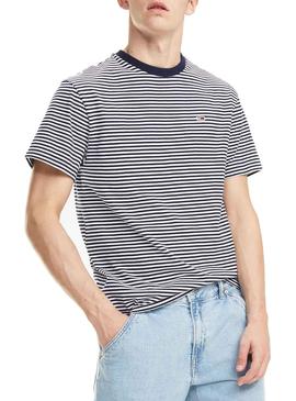 Camiseta Tommy Jeans Classic Stripe Negro Hombre