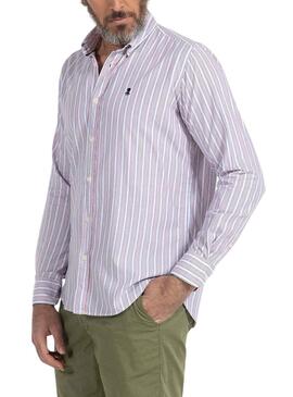 Camisa El Pulpo Color Stripe Blanco para Hombre