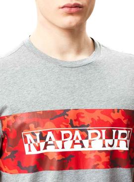 Camiseta Napapijri Salka Gris Mujer