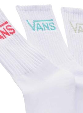 Calcetines Vans Classic Crew Blanco para Mujer