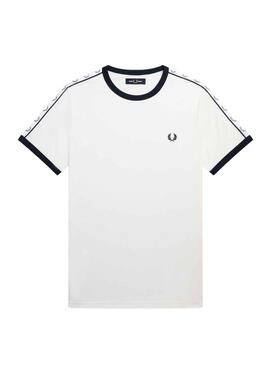 Camiseta Fred Perry Contrast Tape Blanco Hombre