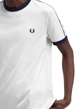 Camiseta Fred Perry Contrast Tape Blanco Hombre