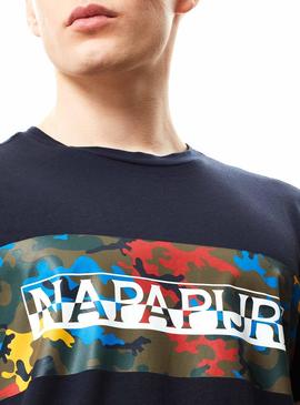 Camiseta Napapijri Salka Marino Hombre
