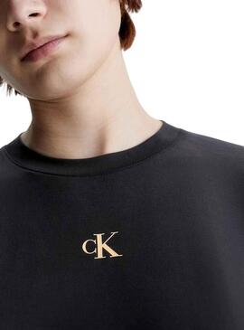 Camiseta Calvin Klein Logo Modal Negro para Hombre