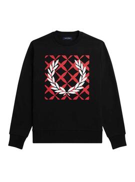 Sudadera Fred Perry Cross Negro para Hombre