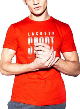 Camiseta Lacoste TH3491 Naranja Hombre
