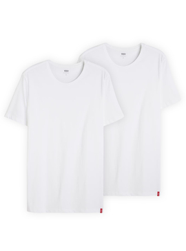 Camiseta Levis 2 Pack Crewneck Blanco Hombre