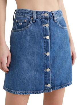 Falda Tommy Jeans A-Line Azul para Mujer