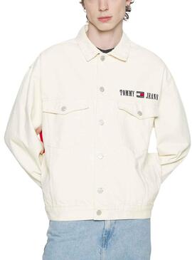 Cazadora Tommy Jeans Aiden Beige para Hombre