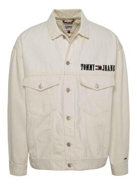 Cazadora Tommy Jeans Aiden Beige para Hombre