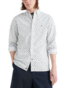 Camisa Tommy Jeans Flower Blanco y Verde