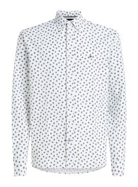 Camisa Tommy Jeans Flower Blanco y Verde