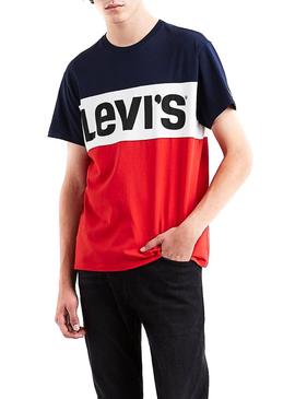 Camiseta Levis Colorblock Rojo Hombre
