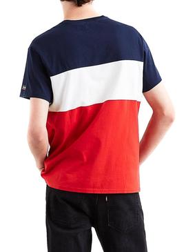 Camiseta Levis Colorblock Rojo Hombre