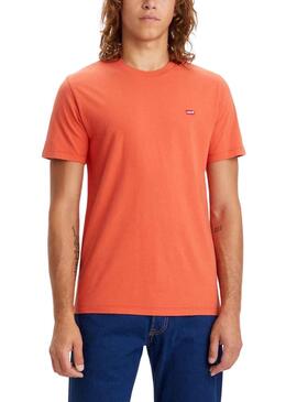 Camiseta Levis Housemark Naranja Para Hombre