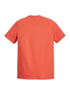Camiseta Levis Housemark Naranja Para Hombre