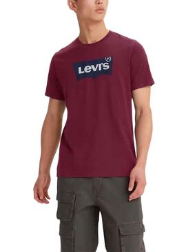 Camiseta Levis Graphic Logo Granate Hombre