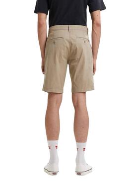 Bermudas Levis Chino Short Beige Para Hombre