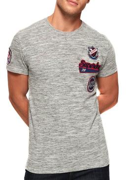 Camiseta Superdry Patch Gris Para Hombre