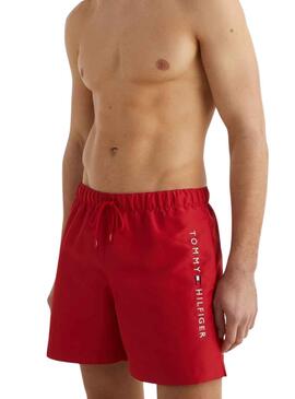 Bañador Tommy Hilfiger Logo Rojo para Hombre