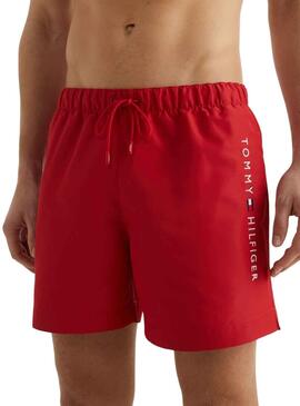 Bañador Tommy Hilfiger Logo Rojo para Hombre