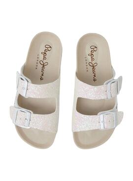 Sandalias Pepe Jeans Oban Couple Blanco para Niña