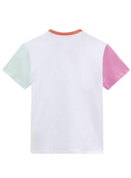 Camiseta Vans Colorblock Crew Blanco Niña