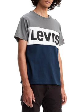 Camiseta Levis Colorblock Gris Hombre
