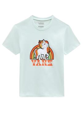 Camiseta Vans Unicorn Rainbow Verde para Niña