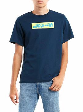 Camiseta Levis OversizedGraphicTab Azul Hombre