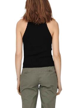 Top Only Gemma Halter Negro Para Mujer