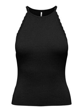 Top Only Gemma Halter Negro Para Mujer