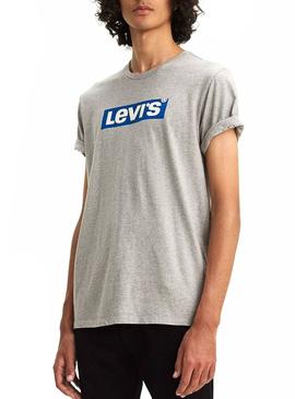 Camiseta Levis Graphic Boxtab Gris Hombre