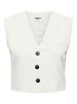 Chaleco Only Abba Blanco Para Mujer