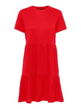 Vestido Only May Peplum Rojo Para Mujer