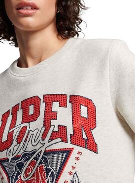 Sudadera Superdry Franchise Gris para Mujer