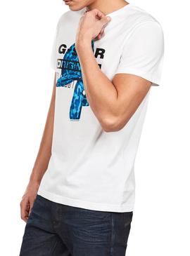 Camiseta G-Star Graphic 45 Blanco Hombre