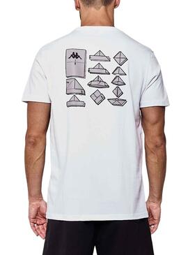 Camiseta Kappa Bboy Blanca Barco para Hombre